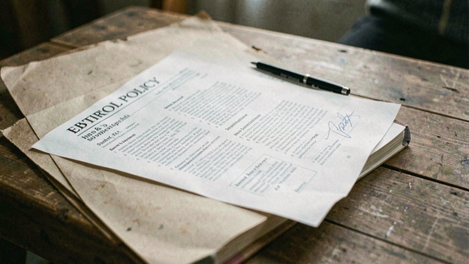 A documentary still life representing editorial policy